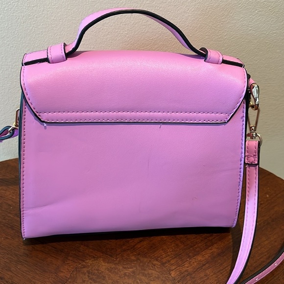 A new day  Satchel  Crossbody bag  NWOT Orchid color  vegan looks genuine   gold - Picture 8 of 16